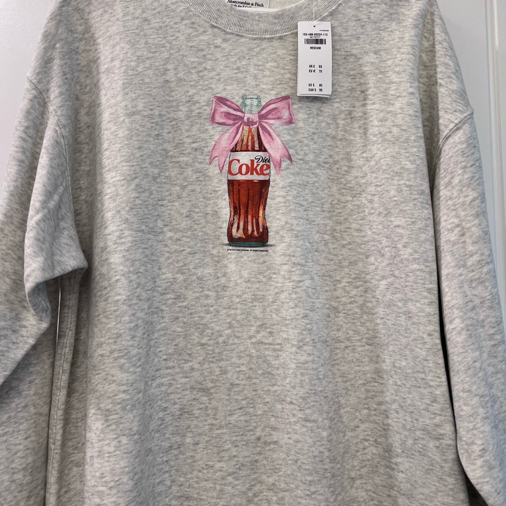 Abercrombie & Fitch Gray Sweatshirt with Pink Bow